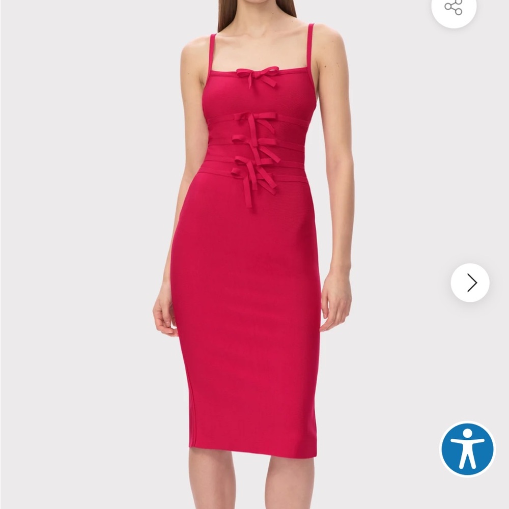Herve Leger Bow Midi Dress